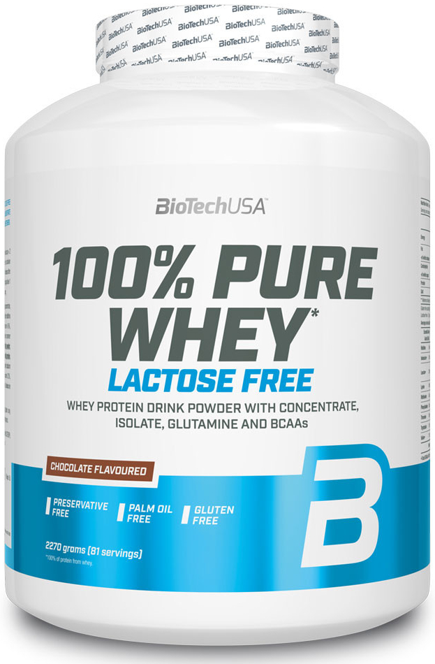 BioTech USA 100% Pure Whey Lactose Free 454g