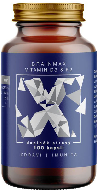 BrainMax Vitamín D3 & K2 D3 5000 IU K2 150 mcg 100 kapslí od 690 Kč -  Heureka.cz
