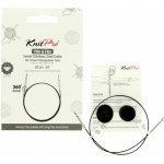 Knitpro Thin & Flex otočná černá lanka na jehlice 35cm – Zboží Dáma