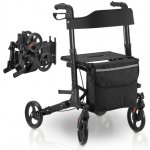 Goleto Čtyřkolové černo-šedé chodítko pro seniory Rollator – Zbozi.Blesk.cz