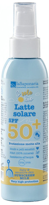laSaponaria Opalovací mléko pro děti a citlivou pokožku SPF 50+ BIO 125 ml