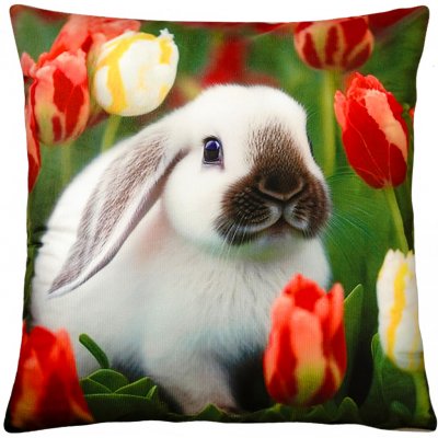 Mybesthome polštář s motivem - ZAJÍČEK IV. s prošívanou výplní 40x40 cm – Zboží Dáma
