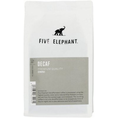 Five Elephant Coffee Bean Five Elephant Bezkofeinová Colombia Decaf Omniroast zrnková 250 g – Hledejceny.cz