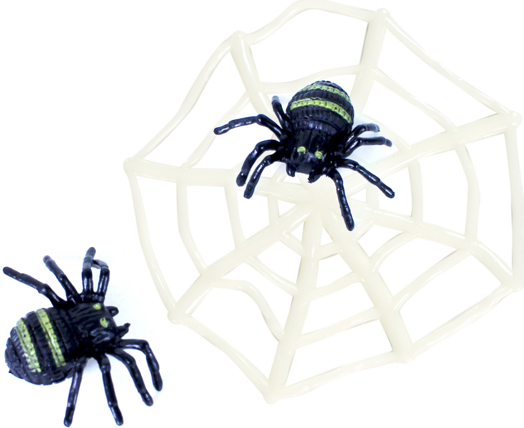 Dekorace Pavučina s pavouky