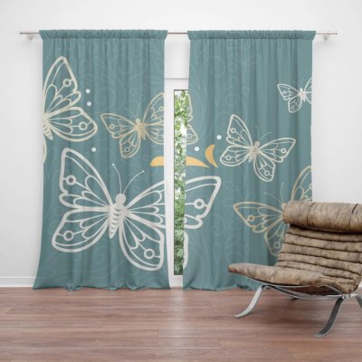 Sablio Závěs Motýli: 2ks 140x250cm – Hledejceny.cz