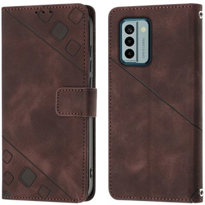 Embossing Pattern Square hnědé – Nokia G22 – Zboží Živě
