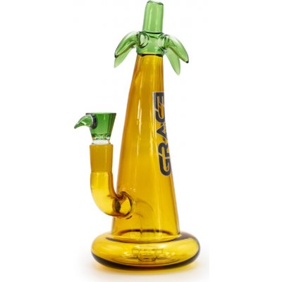Grace Glass Skleněný Bong Yellow Palm Tree výška 27cm průměr 50mm – Hledejceny.cz