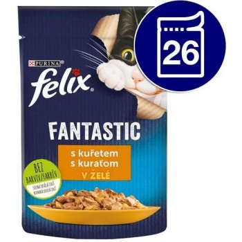 Felix Fantastic s kuřetem v želé 26 x 85 g