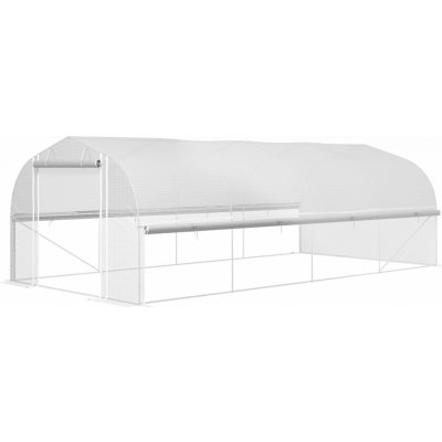 Outsunny s pozinkovaným rámem 6 x 3 x 2 m bílý – Zboží Dáma