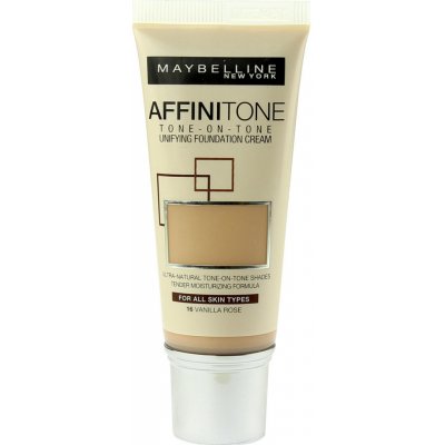 Maybelline Affinitone Mineral Tekutý make-up 16 Vanilla Rose 30 ml – Zboží Mobilmania