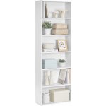 VASAGLE Knihovna 6 polic 60x179x24 cm bílá – Zboží Dáma