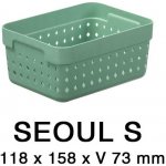 Plast Team Košík Seoul 15,8 x 11,8 x 7,3 cm zelený – Hledejceny.cz