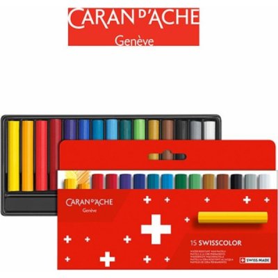 Caran d`Arche Swisscolor voskové pastelky kartonová krabička 15 ks – Hledejceny.cz