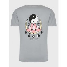 Kaotiko T-Shirt Lotus Ying Yang AL013-01-G002 Šedá