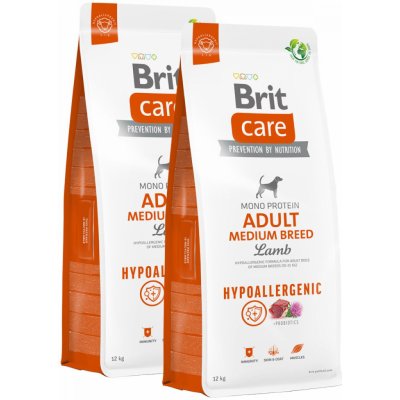 Brit Care Hypoallergenic Adult Medium Breed Lamb 2 x 12 kg – Zbozi.Blesk.cz