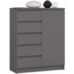 Ak furniture Jerry 80 cm 1 dveře 5 zásuvek – Zboží Dáma