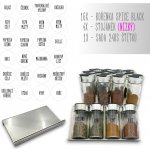 Orion Sada kořenek SPICE BLACK 100 ml + 4 ks nerezový organizér na kořenky VASKY 16 ks – Zboží Dáma