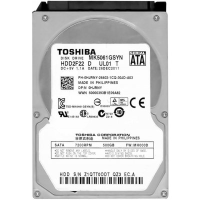 Toshiba 500GB SATA II 2,5", MK5061GSYN – Zbozi.Blesk.cz