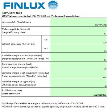 Finlux 43FFC5160