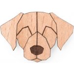 BeWooden dřevěná brož Labrador – Zboží Dáma