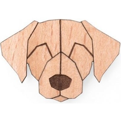 BeWooden dřevěná brož Labrador – Zboží Dáma