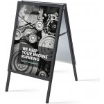 Jansen Display Reklamní áčko A1 profil 32mm, plechová záda, černé, 639 x 1094 mm – Zboží Živě