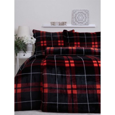 MKLuzkoviny.cz Povlečení mikroplyš Exclusive Scot červené 140x200 70x90 – Hledejceny.cz