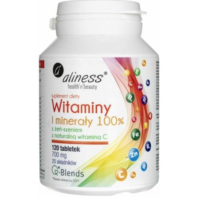 Aliness Vitamíny a minerály 100% 120 tablet – Hledejceny.cz