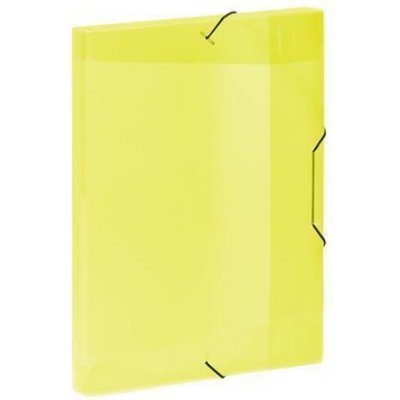 Viquel Desky s gumičkou Coolbox, transparentní žlutá, PP, 30 mm, A4, VIQUEL 021392-09 421386