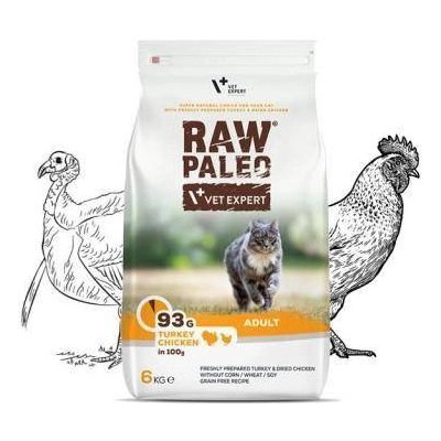 VETEXPERT Raw Paleo Adult Cat Turkey&Chicken 6 kg