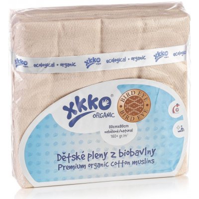 Kikko Biobavlněné pleny Organic 80 x 80 cm Bird Eye Natural 5 ks – Hledejceny.cz