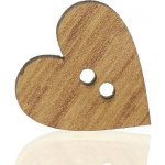 Naše galanterie Dřevěný knoflík dub srdce 1 – Sleviste.cz