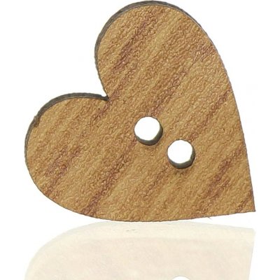 Naše galanterie Dřevěný knoflík dub srdce 1 – Sleviste.cz