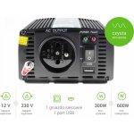 Green Cell INV05DE 12V/230V 300W/600W Čistá sinusovka | Zboží Auto