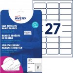 Avery Zweckform L4784-20 Samolepicí jmenovky 63,5x29,6 mm 540 ks bílé – Zboží Mobilmania