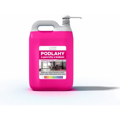Lavon na mytí podlah a povrchů 5 l + dávkovací pumpa růžový – Zbozi.Blesk.cz