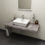 Sapho AVICE deska 110x50cm, cement AV117 – Zboží Mobilmania