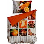 Gipetex Natural Dream 3D italské povlečení bavlna Canella pomeranč & hřebíček 140x220 70x90 – Zboží Dáma