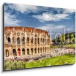 Obraz 1D - 100 x 70 cm - Panoramic view of the Colosseum and Arch of Constantine, Rome Panoramatický výhled na Koloseum a Konstantinův oblouk v Římě – Zboží Mobilmania