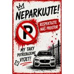 Cedule Neparkovat – respektujte prostor u vjezdu (na výšku) - A5 - 15x21 cm / Plast tl. 3 mm cn48 – Hledejceny.cz
