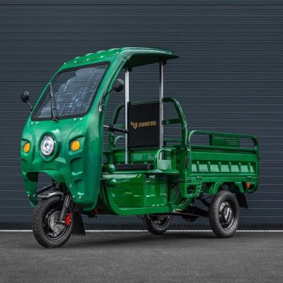 Leramotors Cargo G1 1000W - elektrická nákladní tříkolka s kabinou Tuk Tuk, zelená – Zboží Mobilmania