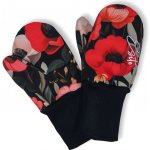 Esito Palcové rukavice softshell Vlčí máky černá – Zboží Dáma