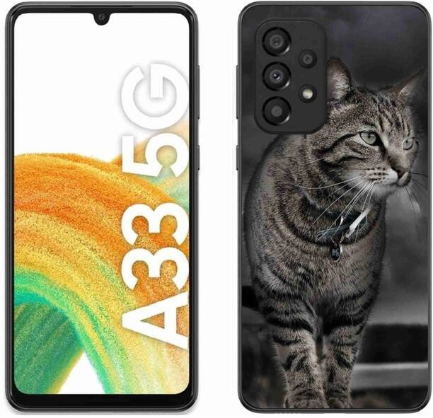 Pouzdro mmCase Gelové Samsung Galaxy A33 5G - kočka