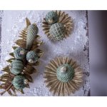 Clayre & Eef Zeleno-hnědá skleněná ozdoba šiška Ø 5*15 cm – Hledejceny.cz