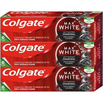 Colgate Max White Charcoal 3 x 75 ml – Hledejceny.cz