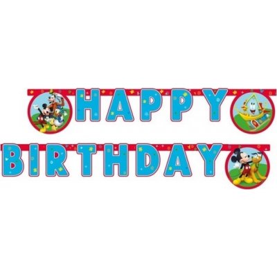 Procos Banner Happy Birthday Mickey Mouse – Zboží Mobilmania