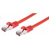 síťový kabel C-TECH CB-PP6F-05R patch, Cat6, FTP, 0,5m, červený