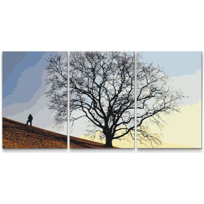 Painting Queens Painting Queens Stromeček přání sada 3 ks 40 x 60 cm na rámu PBNSET/03WISHTREE2/40 x 60_40 x 60_40 x 60/W – Zboží Mobilmania