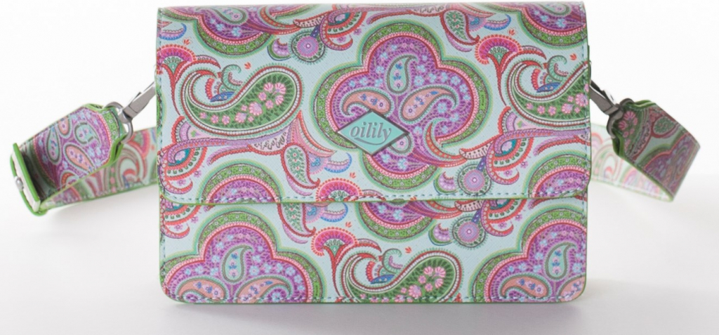 Oilily crosbody kabelka Summer Paisley zelená OIL0326-603 AQUA