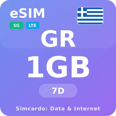 Řecko Mobilní Internet - eSIM 1GB 7 dní datová SIM karta – Zboží Živě